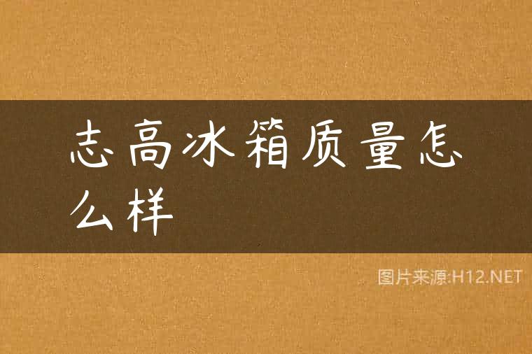 志高冰箱质量怎么样