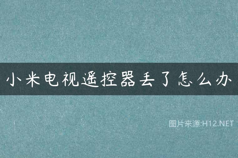 小米电视遥控器丢了怎么办