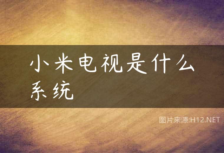 小米电视是什么系统