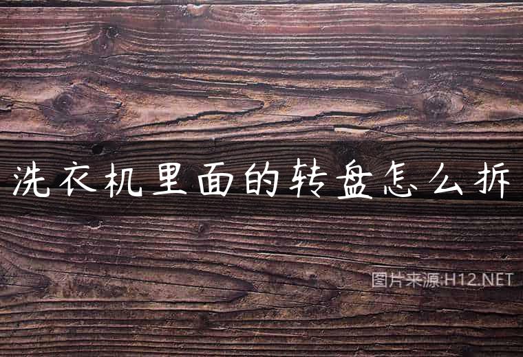 洗衣机里面的转盘怎么拆