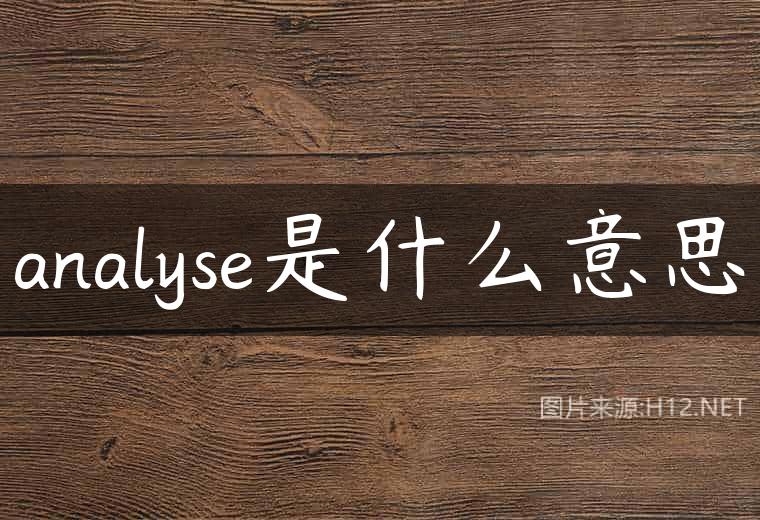 analyse是什么意思