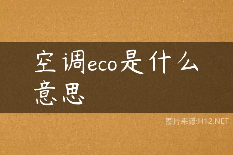 空调eco是什么意思