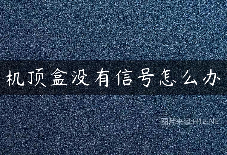 机顶盒没有信号怎么办