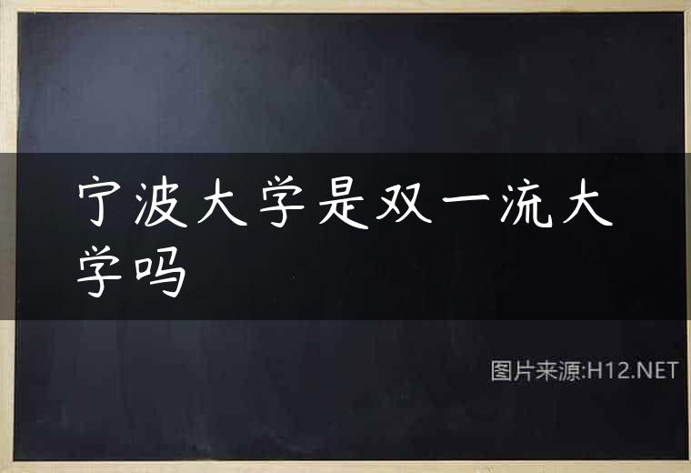 宁波大学是双一流大学吗