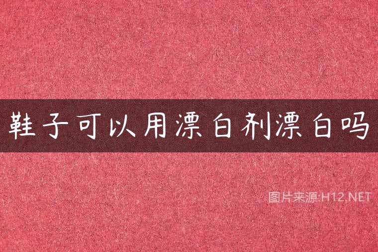 鞋子可以用漂白剂漂白吗