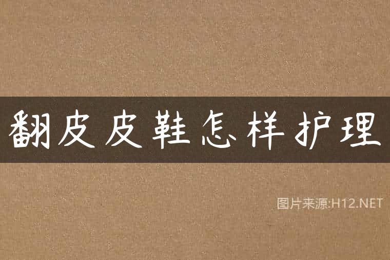 翻皮皮鞋怎样护理