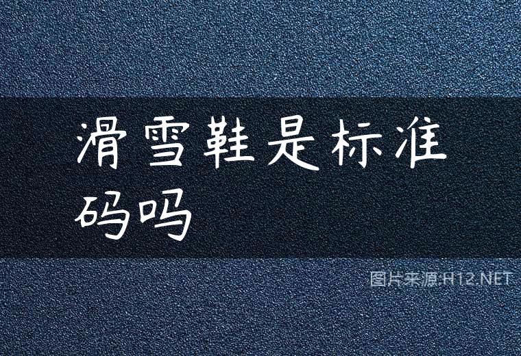 滑雪鞋是标准码吗