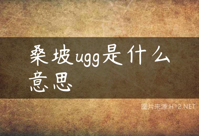桑坡ugg是什么意思