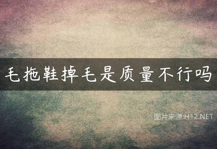 毛拖鞋掉毛是质量不行吗