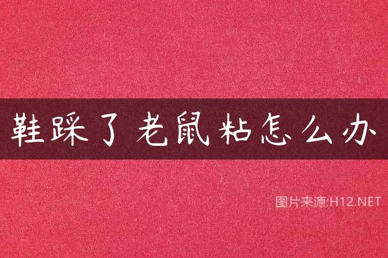 鞋踩了老鼠粘怎么办