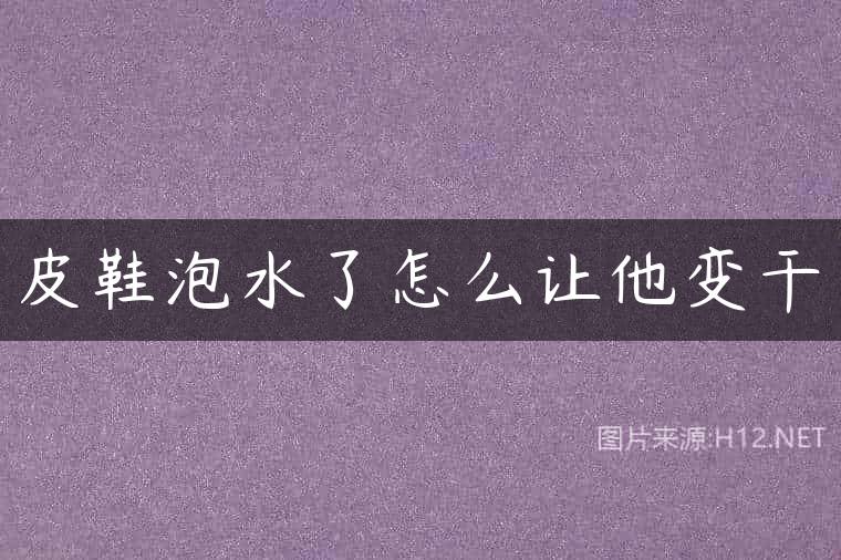 皮鞋泡水了怎么让他变干