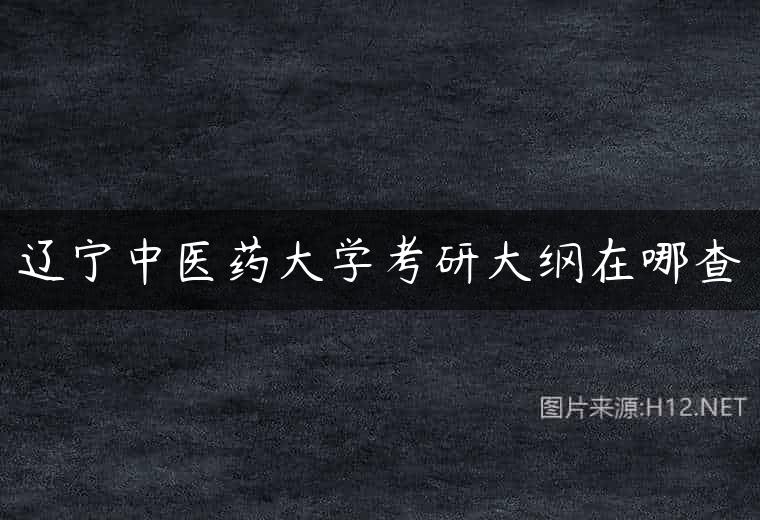 辽宁中医药大学考研大纲在哪查