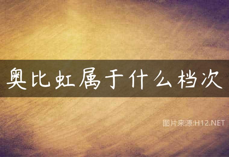 奥比虹属于什么档次