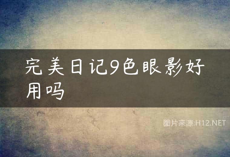 完美日记9色眼影好用吗