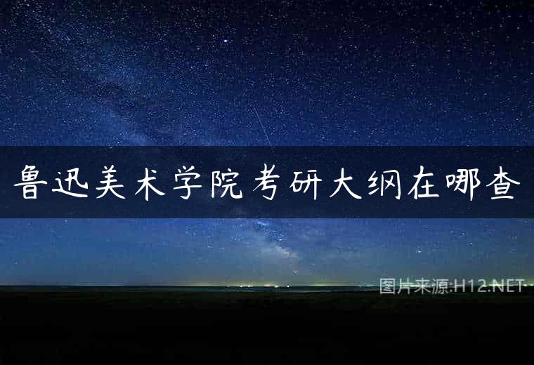 鲁迅美术学院考研大纲在哪查