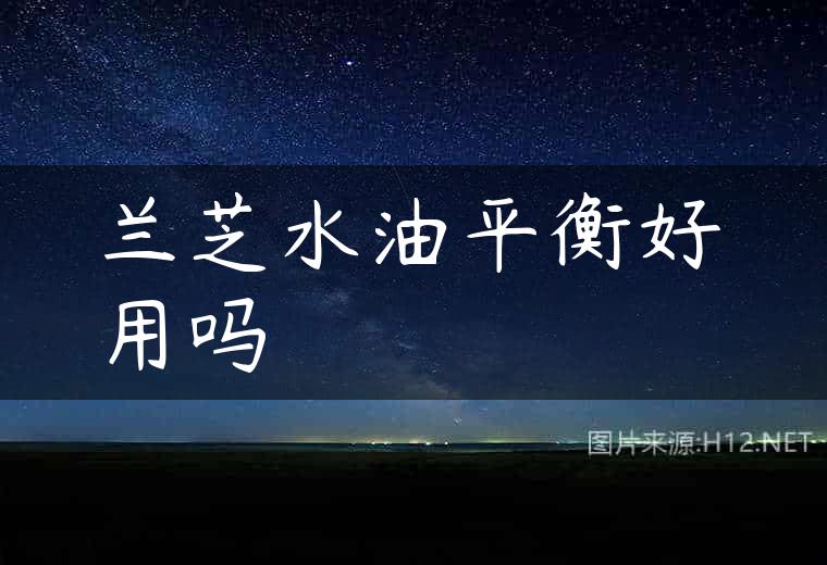 兰芝水油平衡好用吗