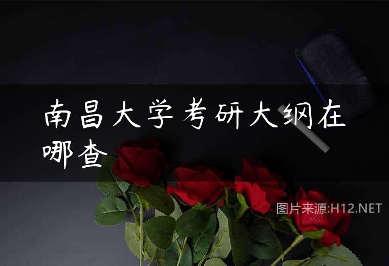 南昌大学考研大纲在哪查