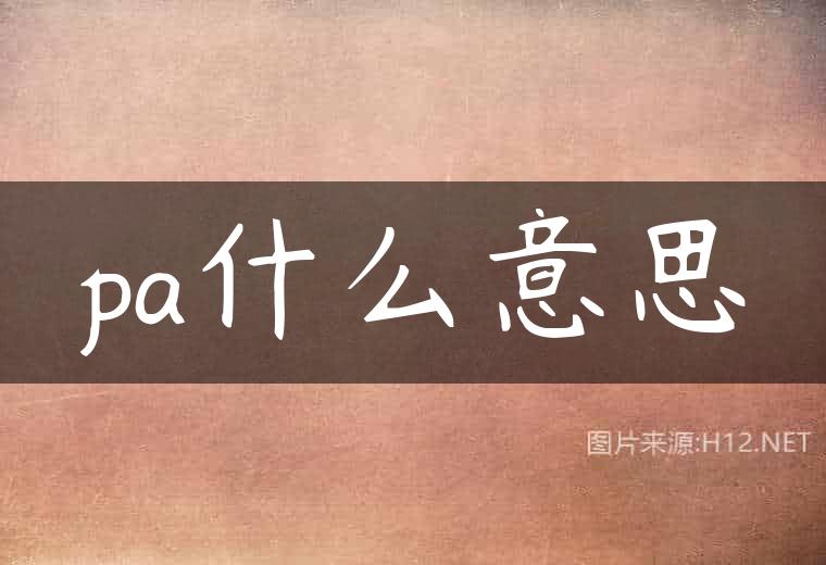 pa什么意思