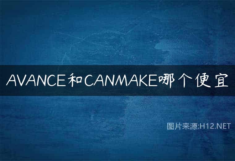 AVANCE和CANMAKE哪个便宜
