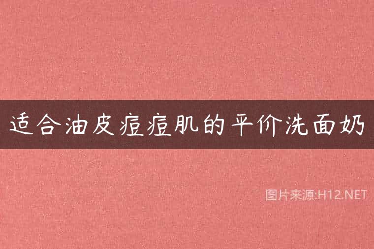 适合油皮痘痘肌的平价洗面奶