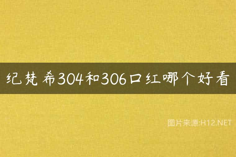 纪梵希304和306口红哪个好看