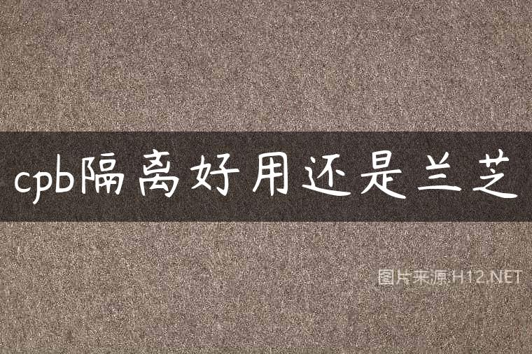 cpb隔离好用还是兰芝