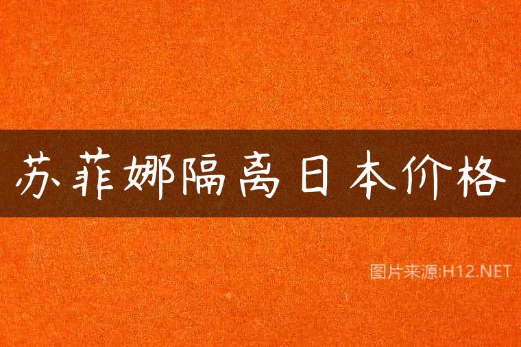 苏菲娜隔离日本价格