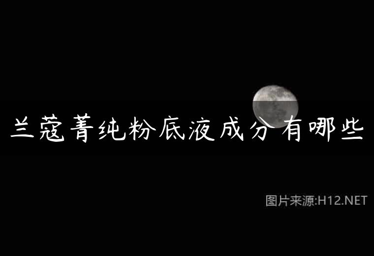 兰蔻菁纯粉底液成分有哪些