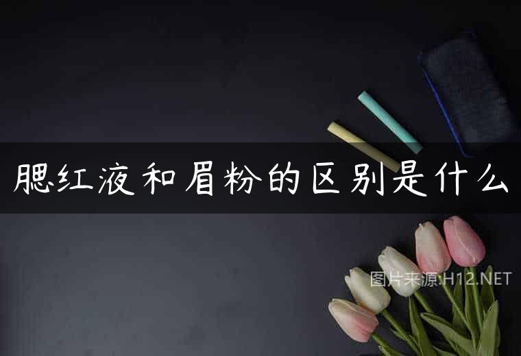 腮红液和眉粉的区别是什么