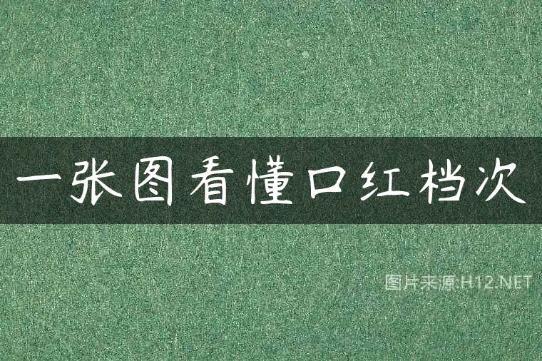 一张图看懂口红档次