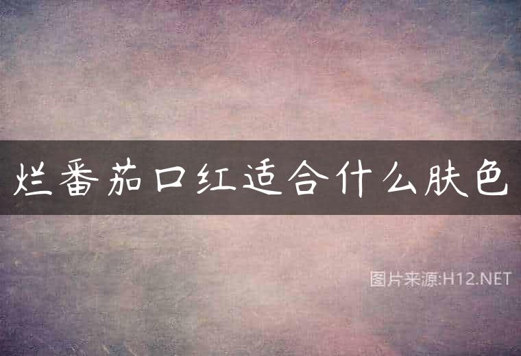烂番茄口红适合什么肤色