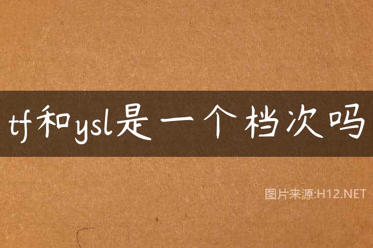 tf和ysl是一个档次吗