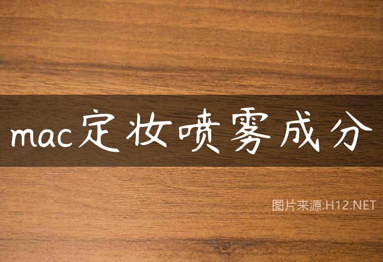 mac定妆喷雾成分
