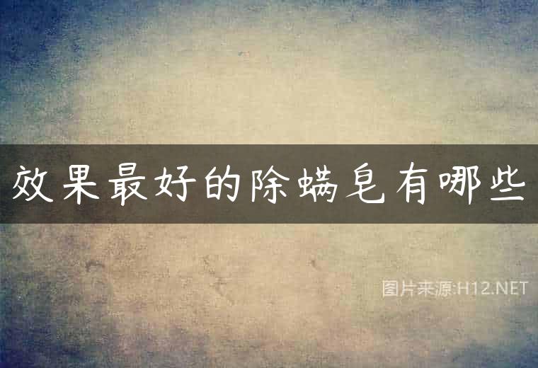 效果最好的除螨皂有哪些