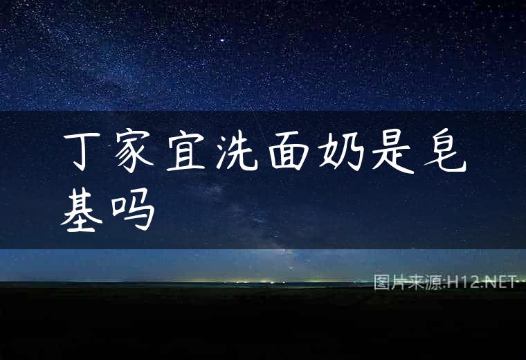 丁家宜洗面奶是皂基吗