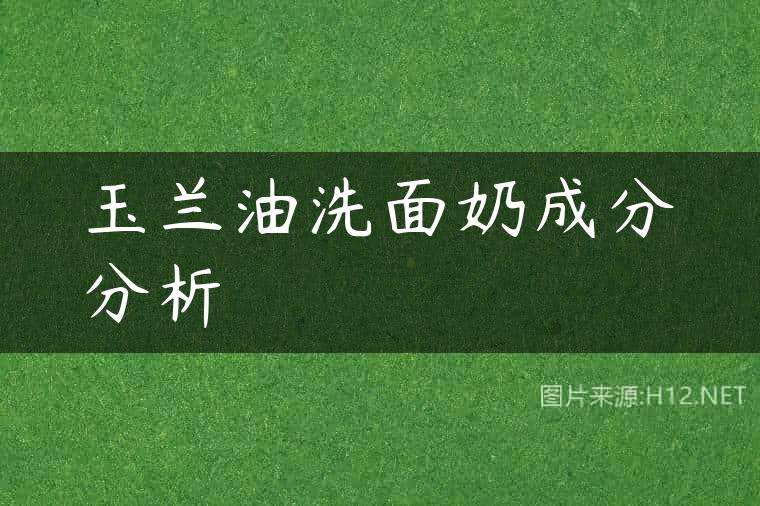 玉兰油洗面奶成分分析