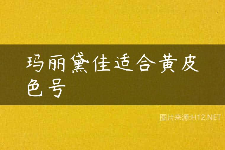 玛丽黛佳适合黄皮色号