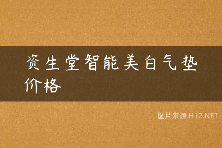 资生堂智能美白气垫价格