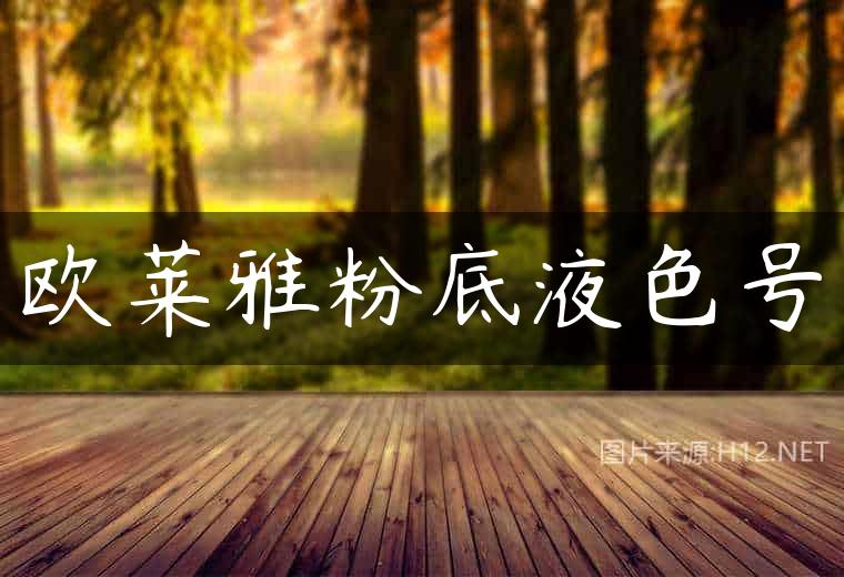 欧莱雅粉底液色号