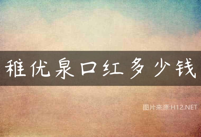稚优泉口红多少钱