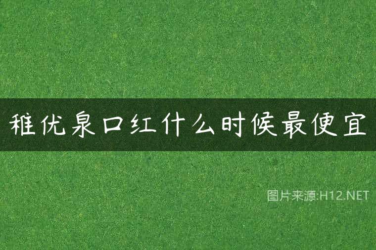 稚优泉口红什么时候最便宜