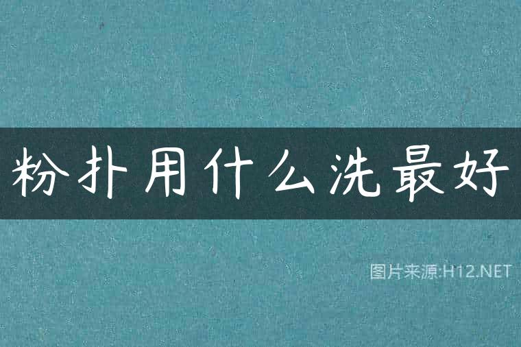 粉扑用什么洗最好