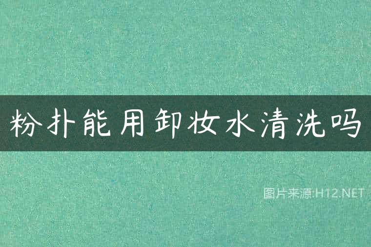 粉扑能用卸妆水清洗吗
