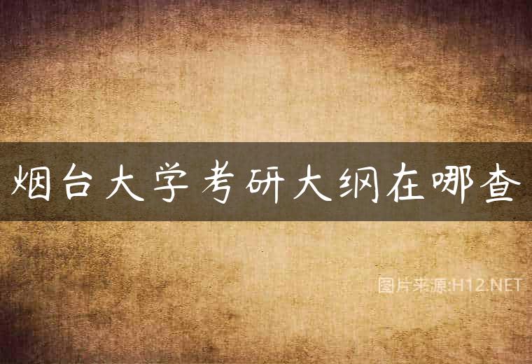 烟台大学考研大纲在哪查