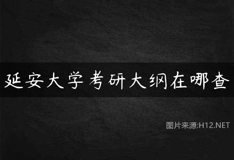 延安大学考研大纲在哪查