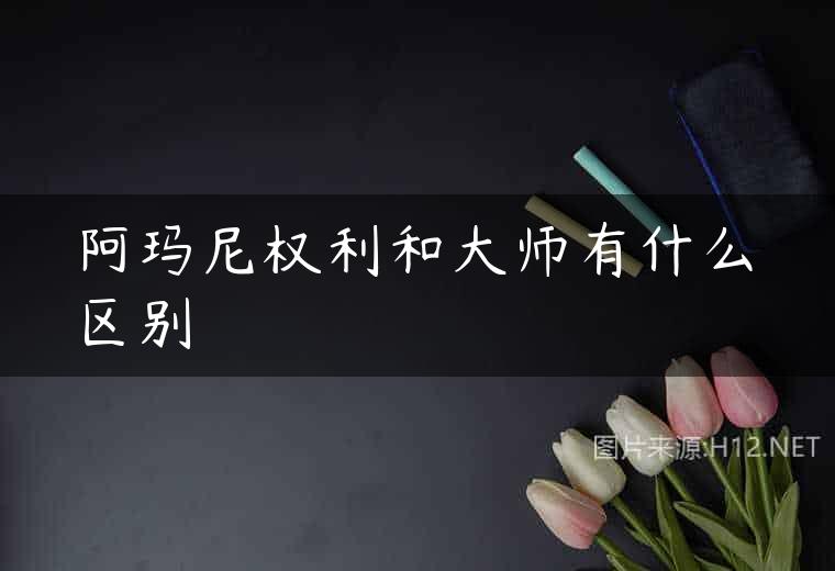 阿玛尼权利和大师有什么区别