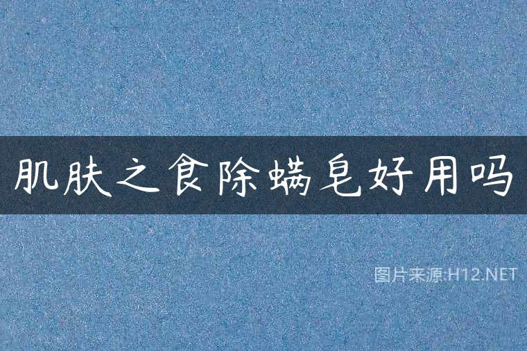 肌肤之食除螨皂好用吗