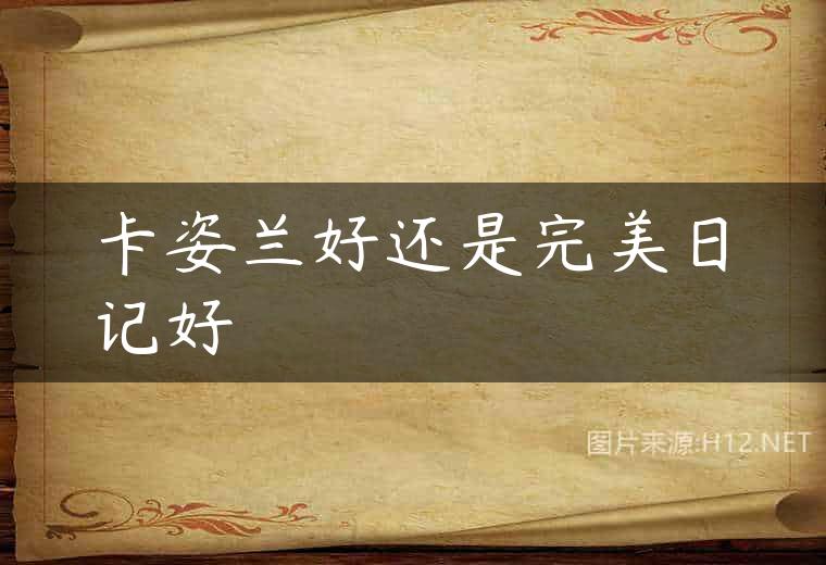 卡姿兰好还是完美日记好