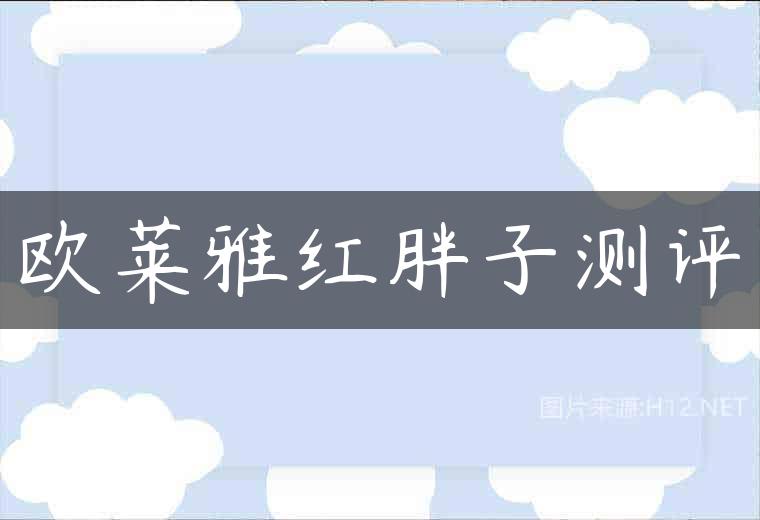 欧莱雅红胖子测评