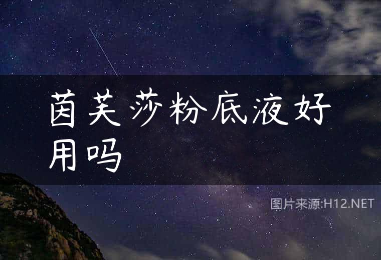 茵芙莎粉底液好用吗